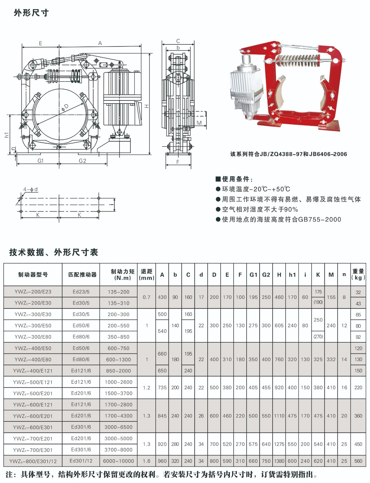 YWZ8系列電力液壓塊式制動(dòng)器的相關(guān)知識(shí)講解